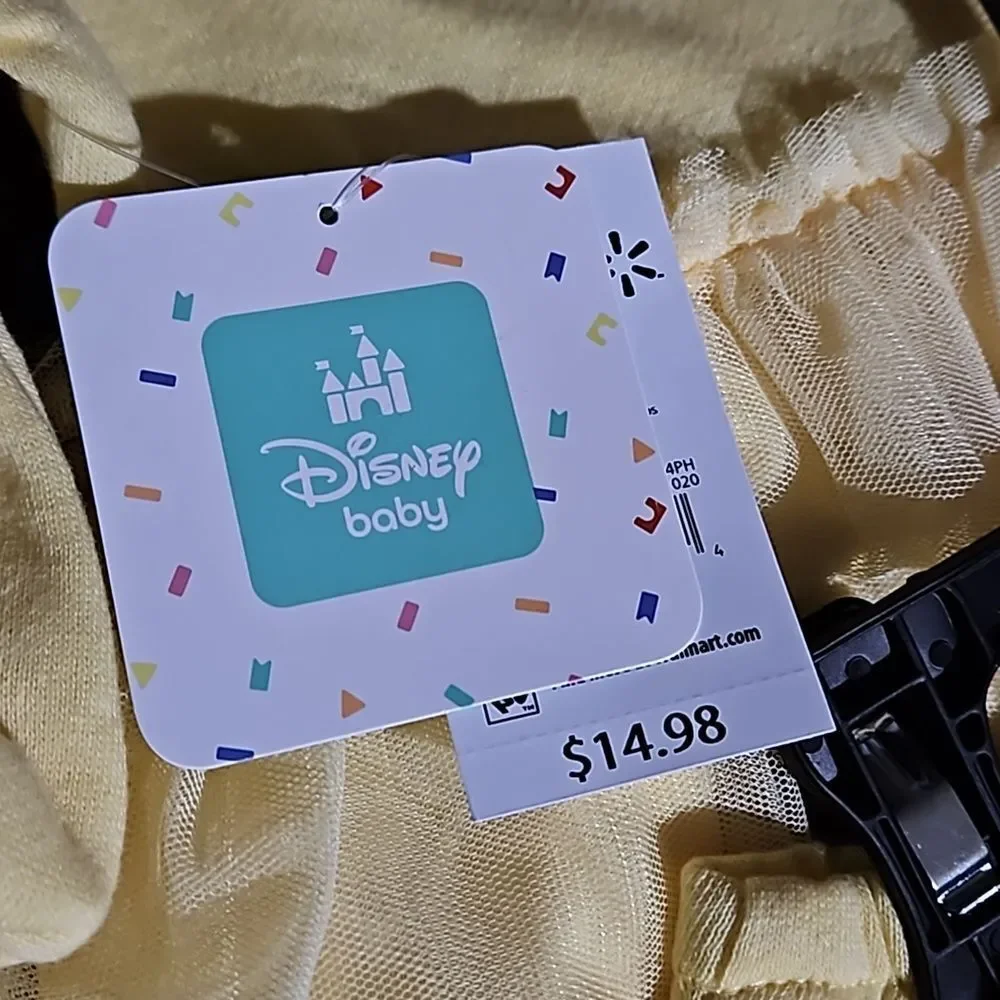 Disney Winnie the Pooh 3 pc set Yellow Dress, Hair Bow & Diaper Cover NWT
